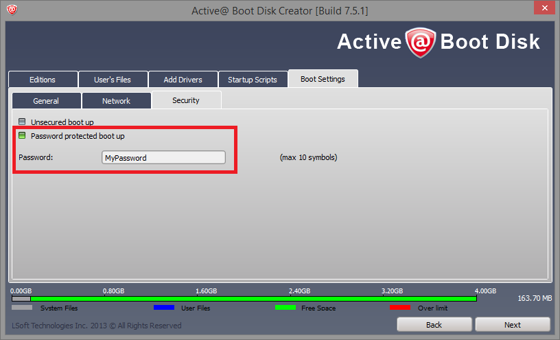 Change the option in the Network tab so that the network interface can be initialized.
