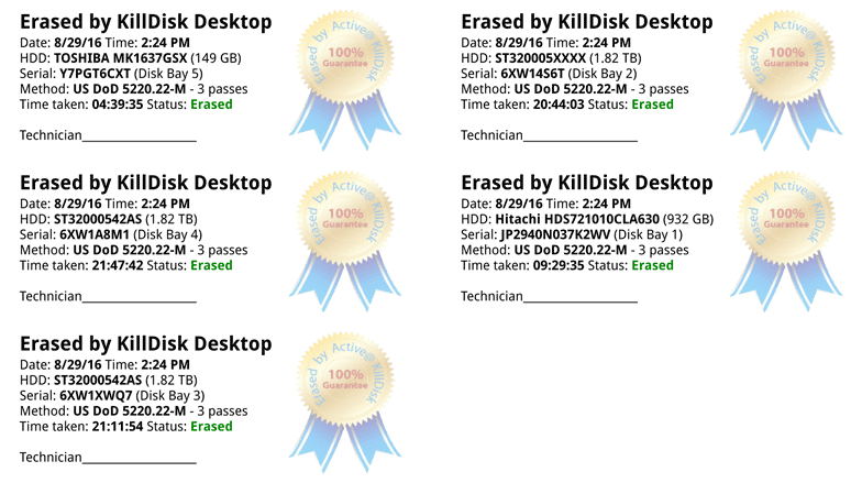 KillDesk Labels
